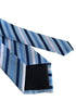 navy, light blue and white  striped  tie